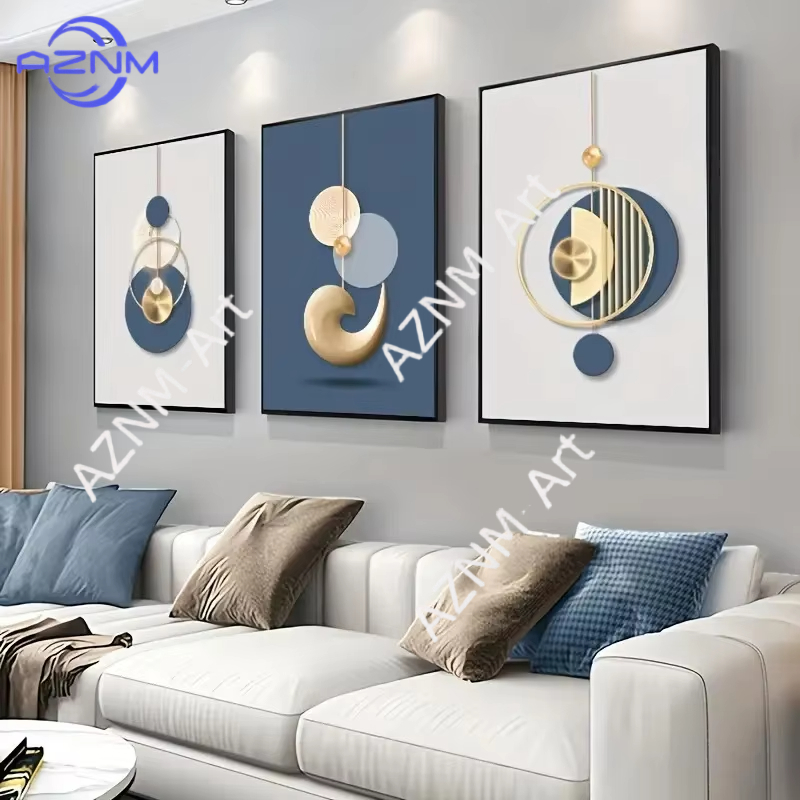 Home Decor Gold - 1 Pieza/3 Piezas, Póster en Lienzo,
