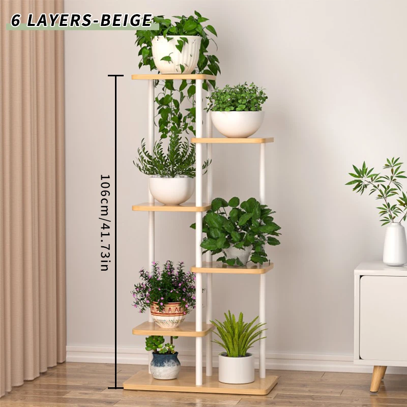 Home Decor Organizer - Soporte para plantas, estante de madera