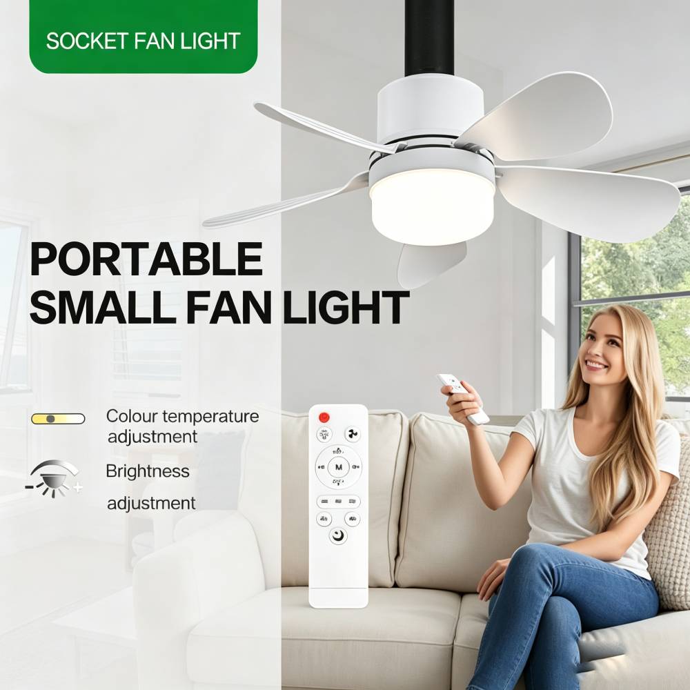 Home Decor Light - Ventilador de Techo con Luz y