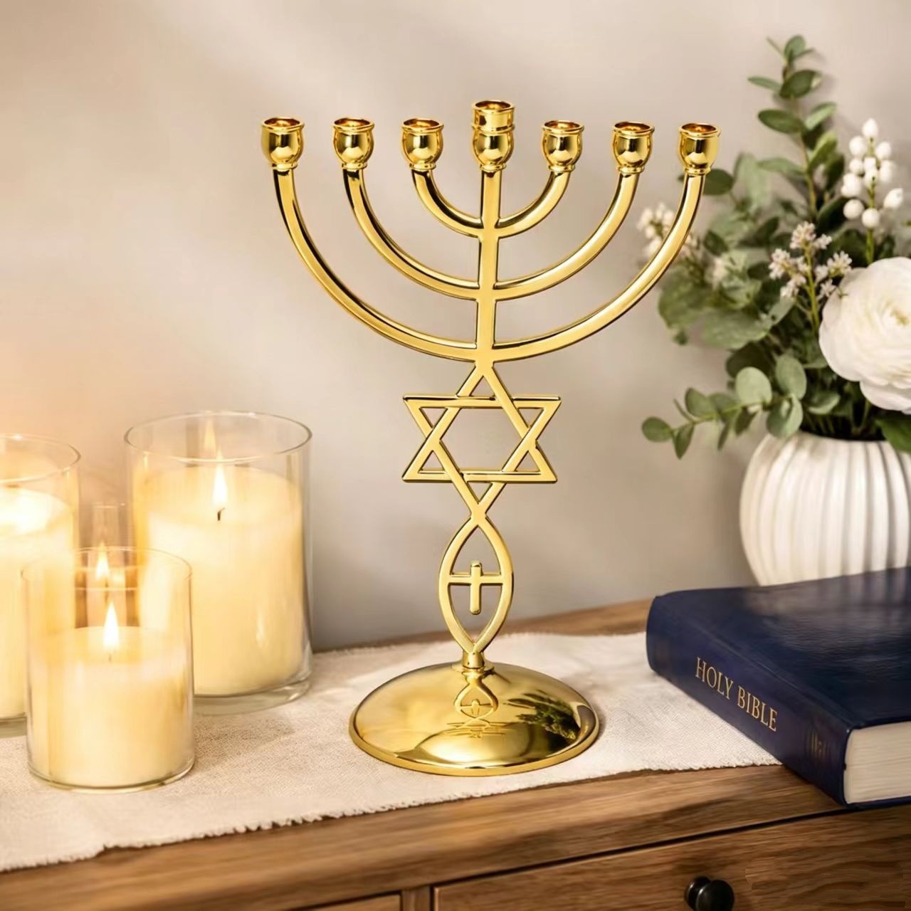 Home Decor Gift - Juego de Candelabros de Siete Cabezas