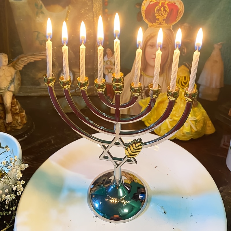 Home Decor Gift - Candelabro de Hanukkah de 9 ramas