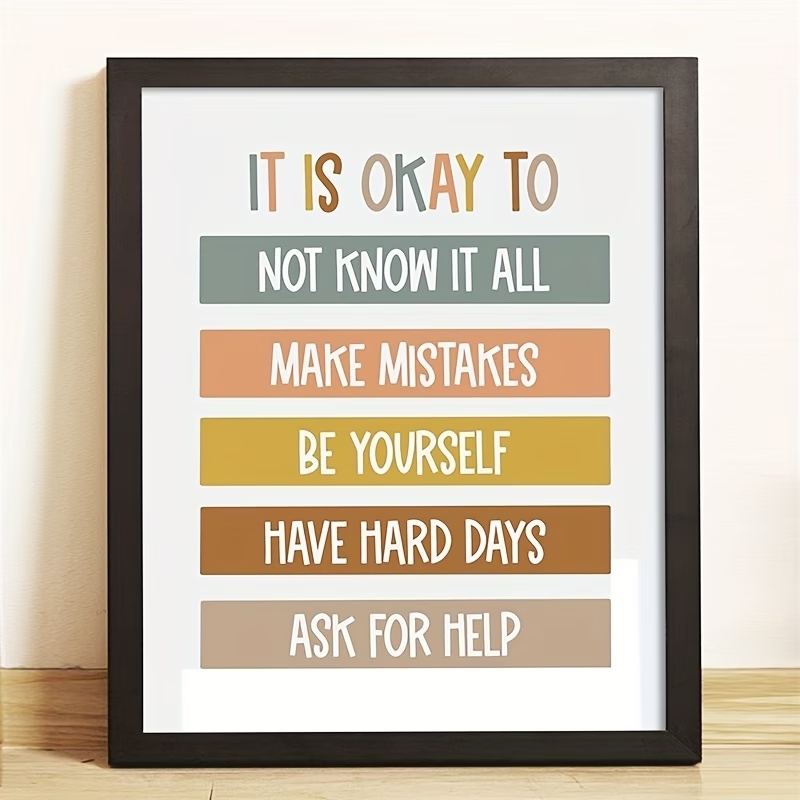 Home Decor Quotes - Póster con impresión de citas educativas