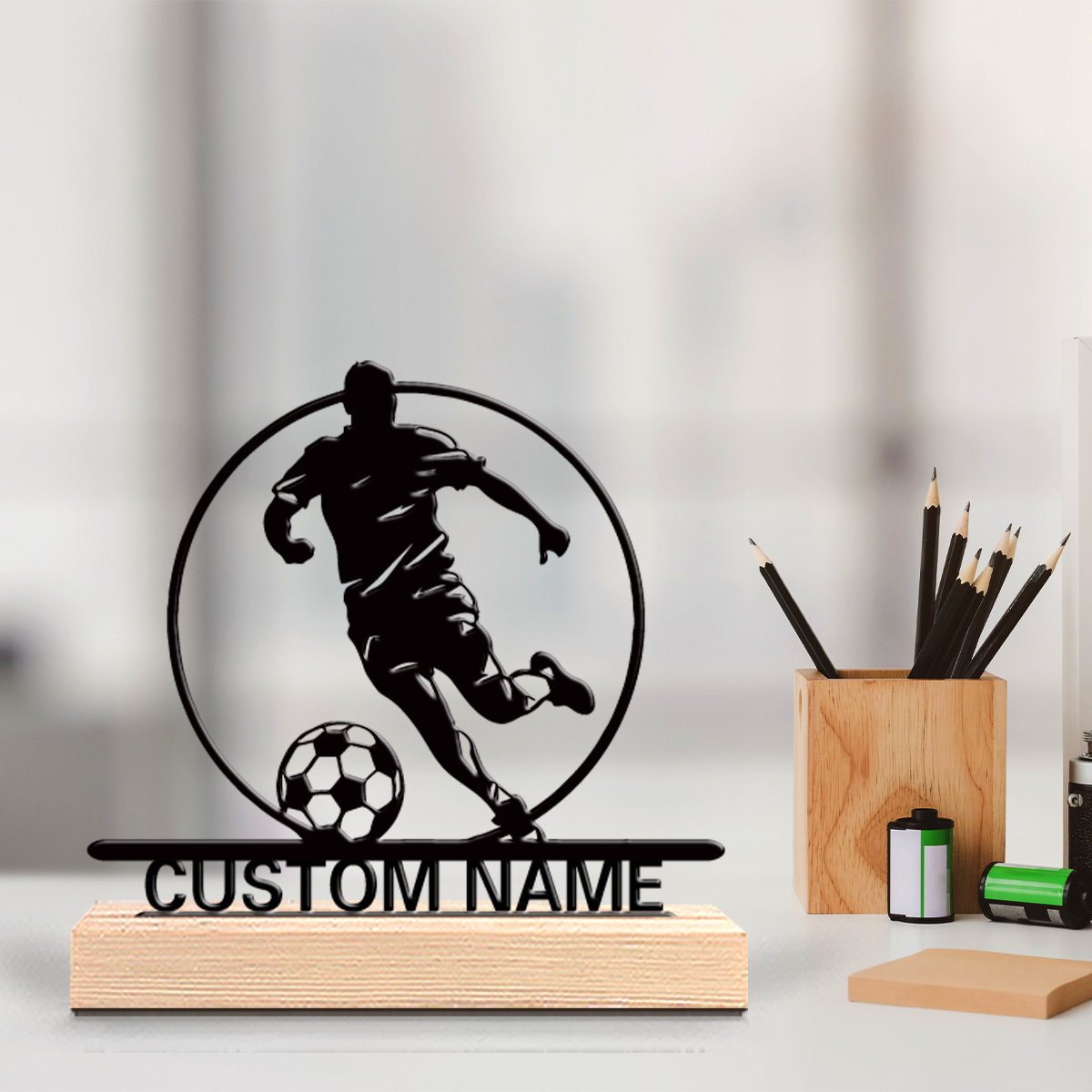 Home Decor Design - Estatua Metálica Personalizada de Jugador de