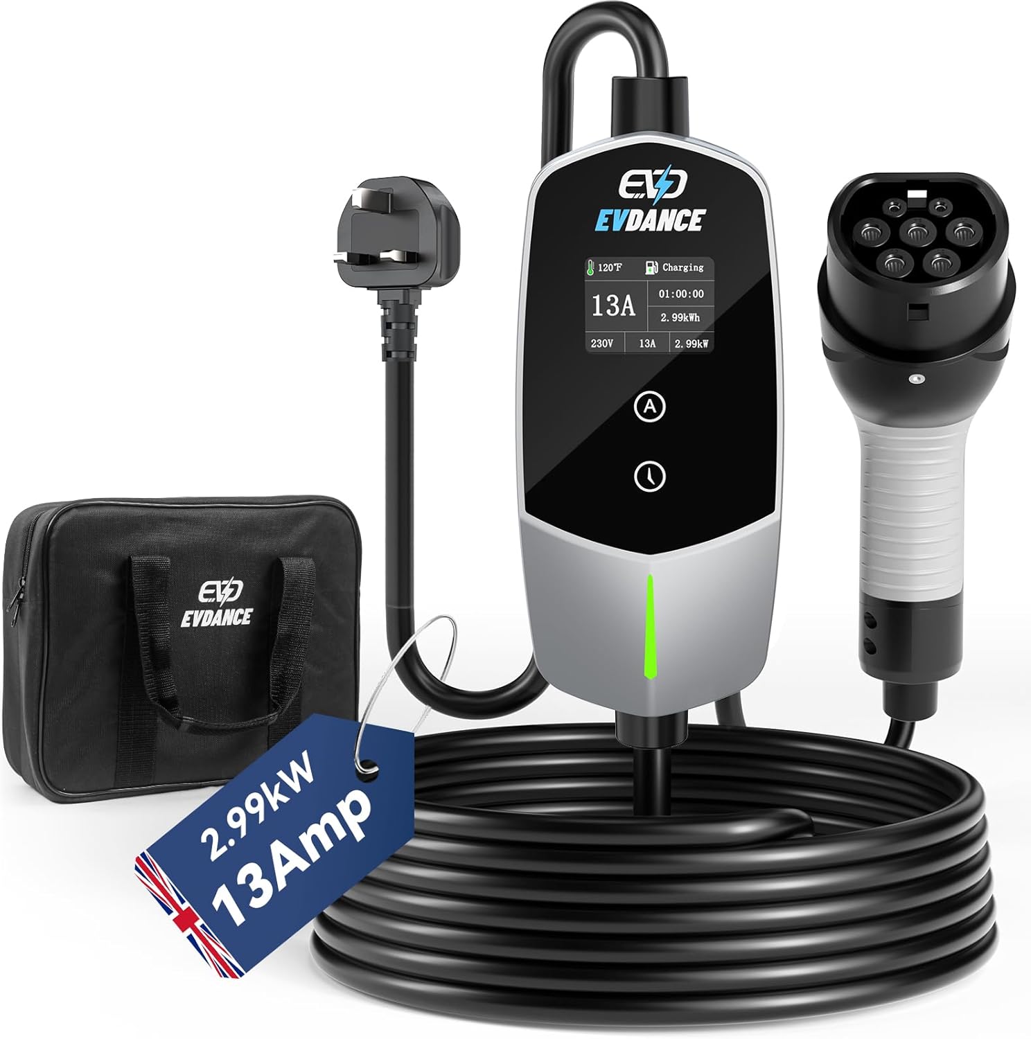 Home Decor Uk - Cargador Portátil para Vehículos Eléctricos EVDANCE