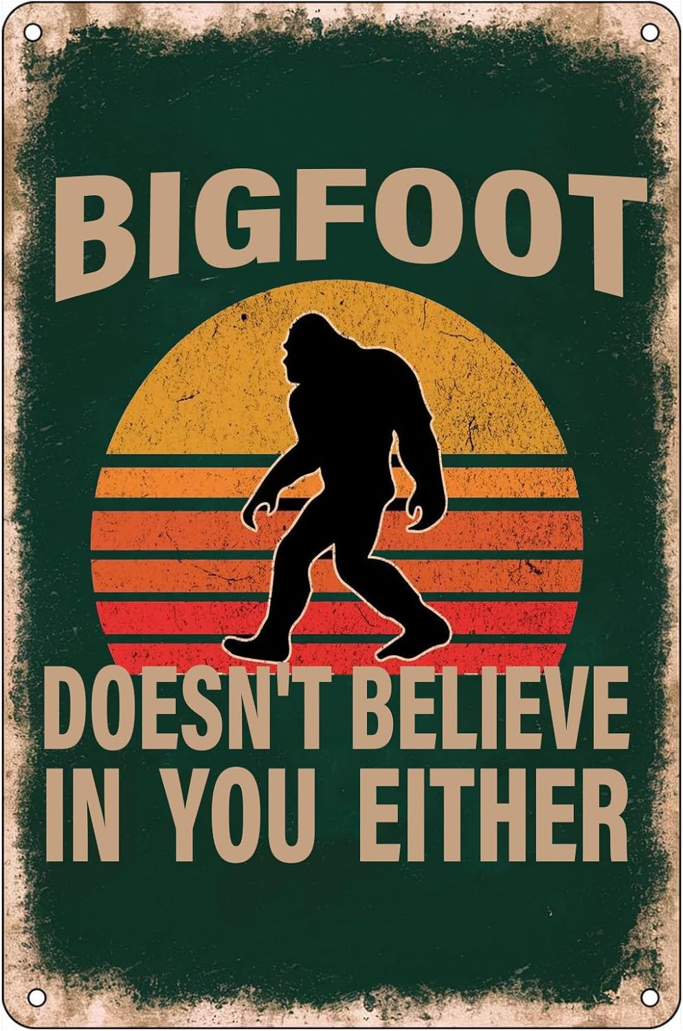 Home Decor Quotes - Y1, Divertida Letrero Metálico de Bigfoot