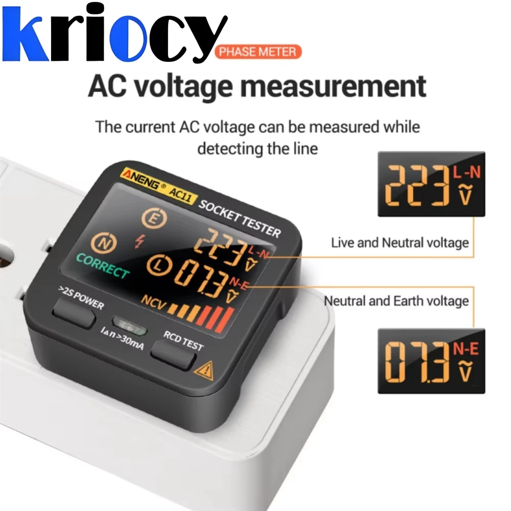 Home Decor Uk - ANENG-probador de enchufe inteligente Digital AC11,