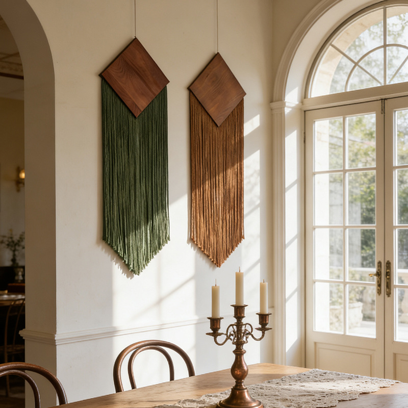 Macrame Wall Hanging - Tapiz Bohemio de Cuerda de Algodón