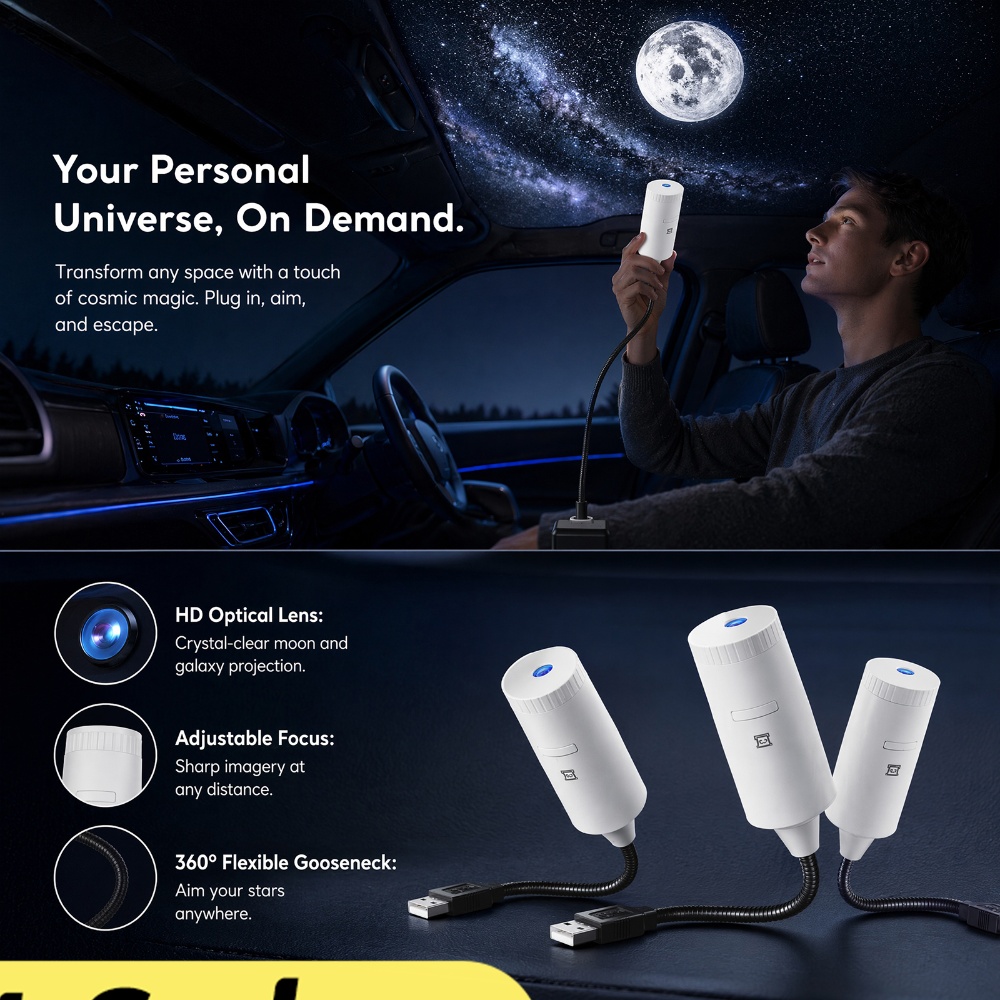 Home Decor Light - Mini proyector de estrellas Galaxy, luz