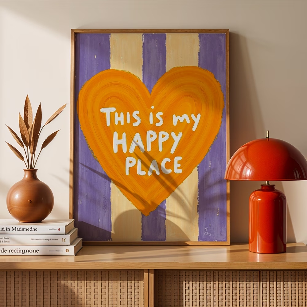 Home Decor Quotes - Cuadro moderno y retro con frases