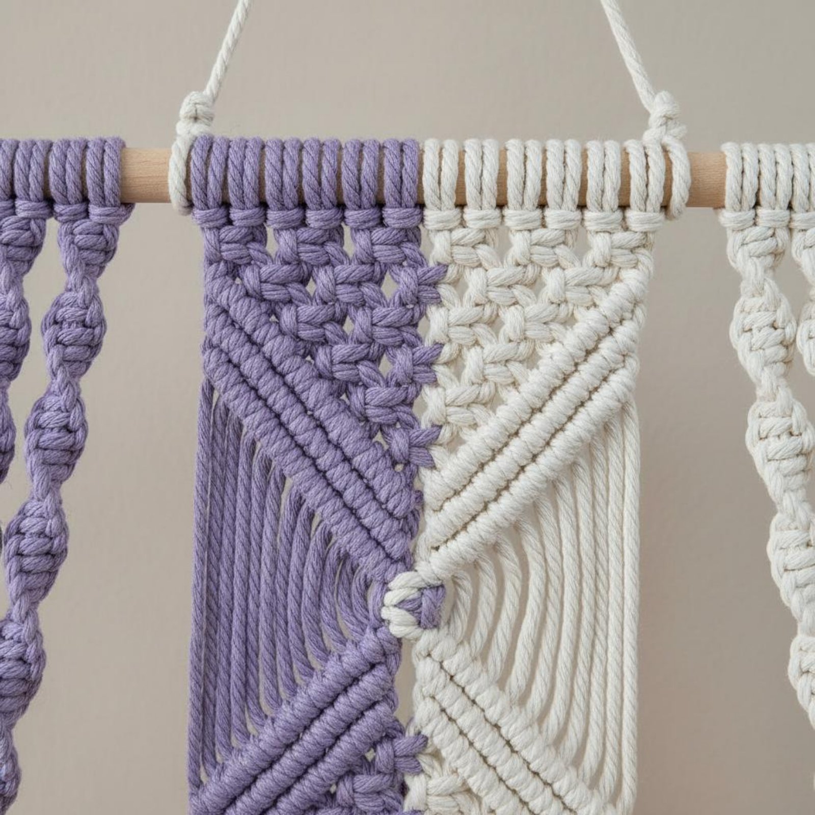 Macrame Wall Hanging - Estante Colgante Boho Hecho a Mano,