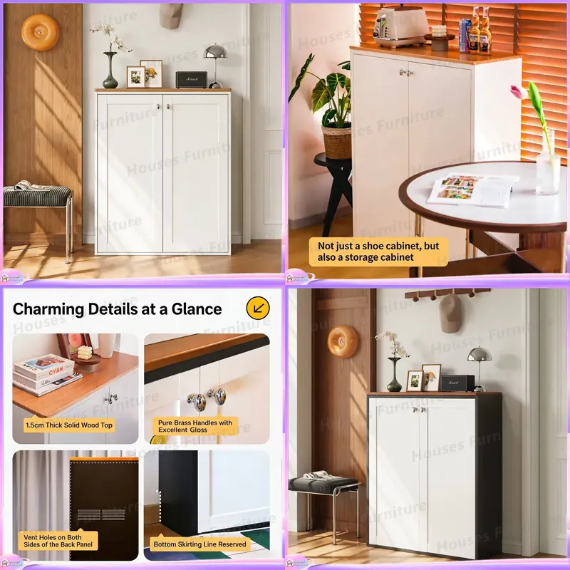 Home Decor Organizer - Mueble Zapatero Moderno con Estantes Ajustables,