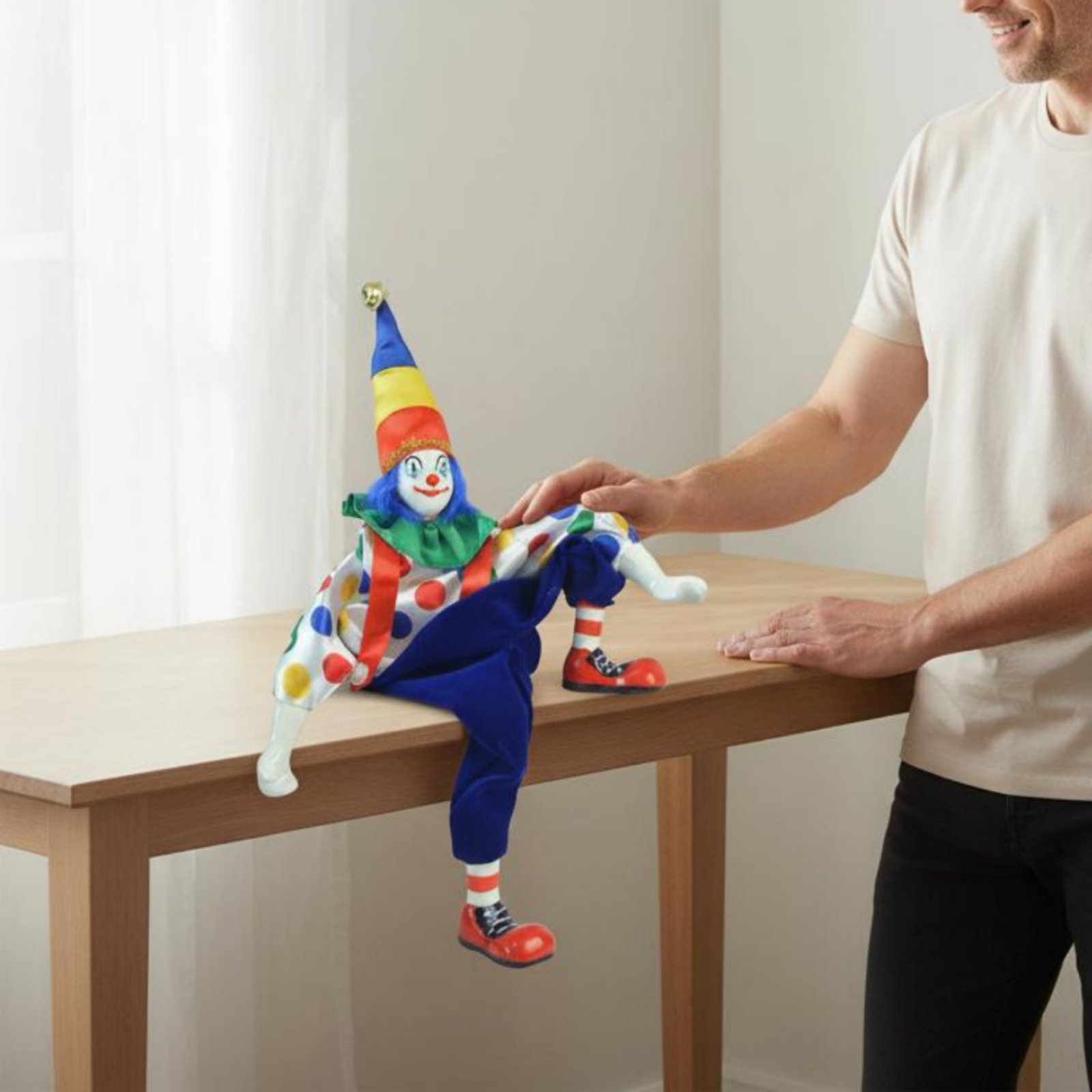 Muñeco de Cerámica de Payaso,  - Home Decor Design reseña y precio