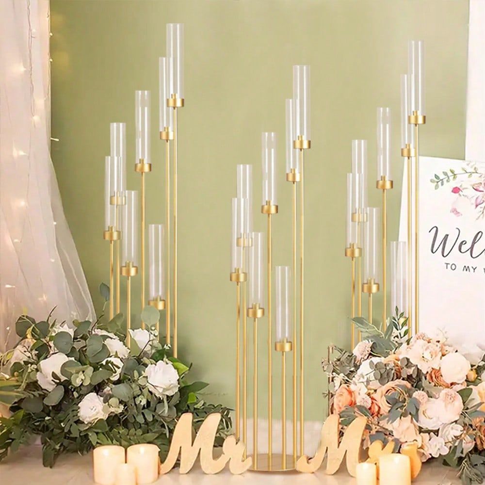 2 piezas de candelabros dorado - Home Decor Gold reseña y precio