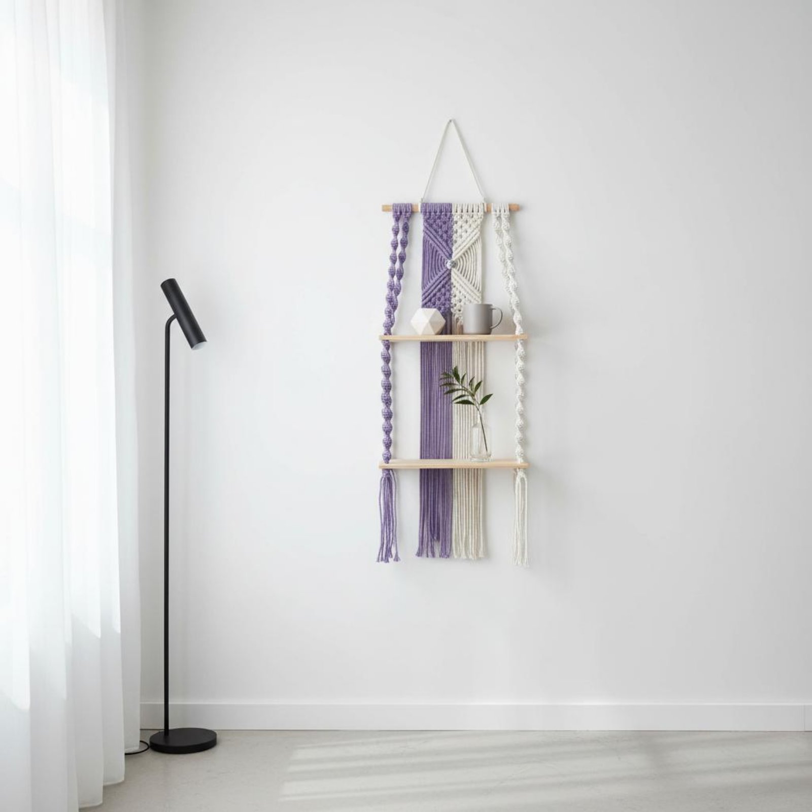 Estante colgante de pared esti - Macrame Wall Hanging reseña y precio