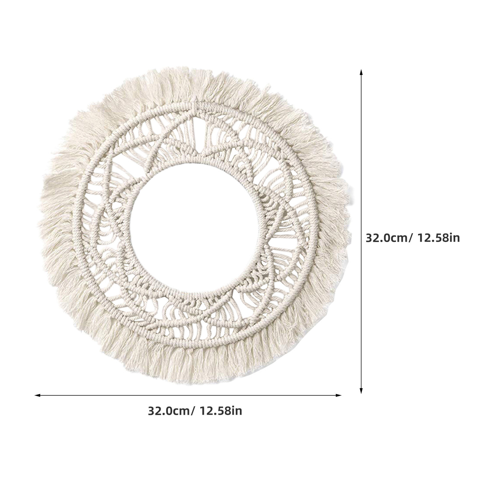 Tapiz Redondo de Algodón para  - Macrame Wall Hanging reseña y precio