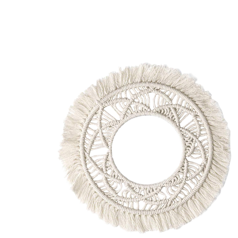 Tapiz Redondo de Algodón para  - Macrame Wall Hanging reseña y precio