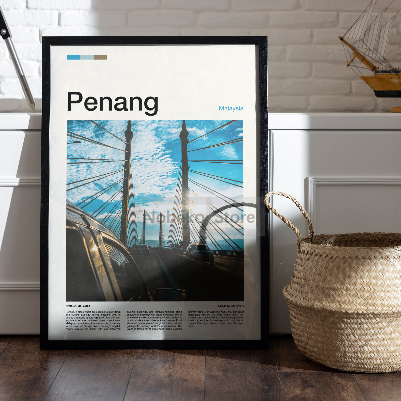 Carteles de viaje de Asia mala - Home Decor Kuching reseña y precio