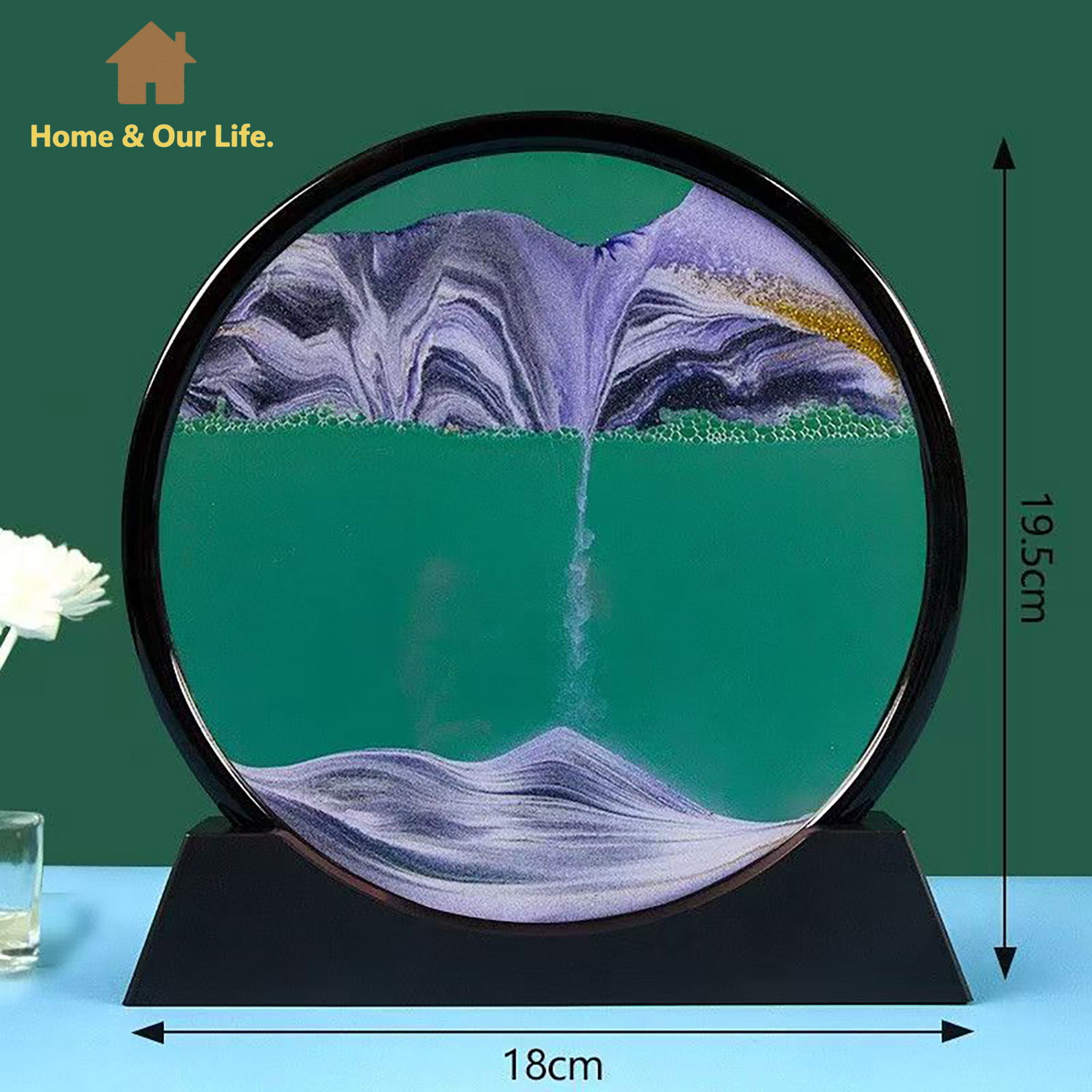 Arte de arena con flujo dinámi - Home Decor Mirror reseña y precio