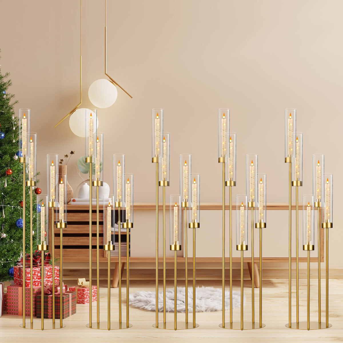 10 Candelabros de Piso Dorados - Home Decor Gold reseña y precio