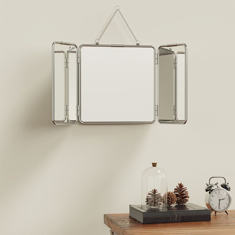 Espejo cuadrado de tres pliegu - Home Decor Mirror reseña y precio