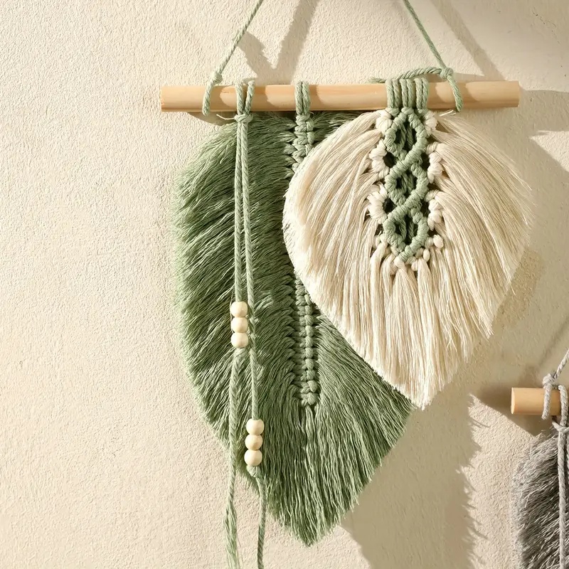Colgante de pared de hojas de  - Macrame Wall Hanging reseña y precio