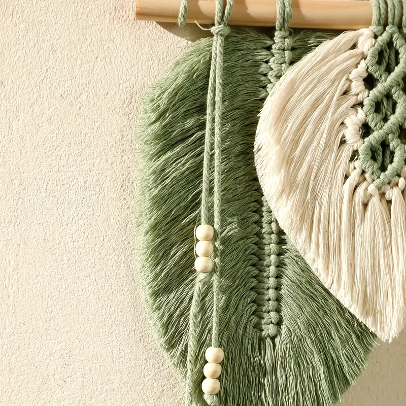 Colgante de pared de hojas de  - Macrame Wall Hanging reseña y precio