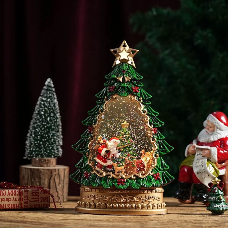 Caja Musical con Globo de Niev - Home Decor Xmas Tree reseña y precio
