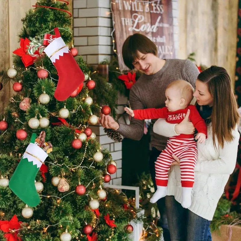 Medias navideñas con adornos d - Home Decor Xmas Tree reseña y precio