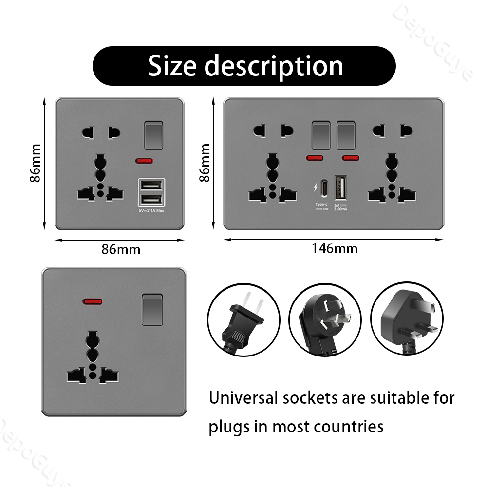 Reino Unido 13A con USB tipo c - Home Decor Uk reseña y precio