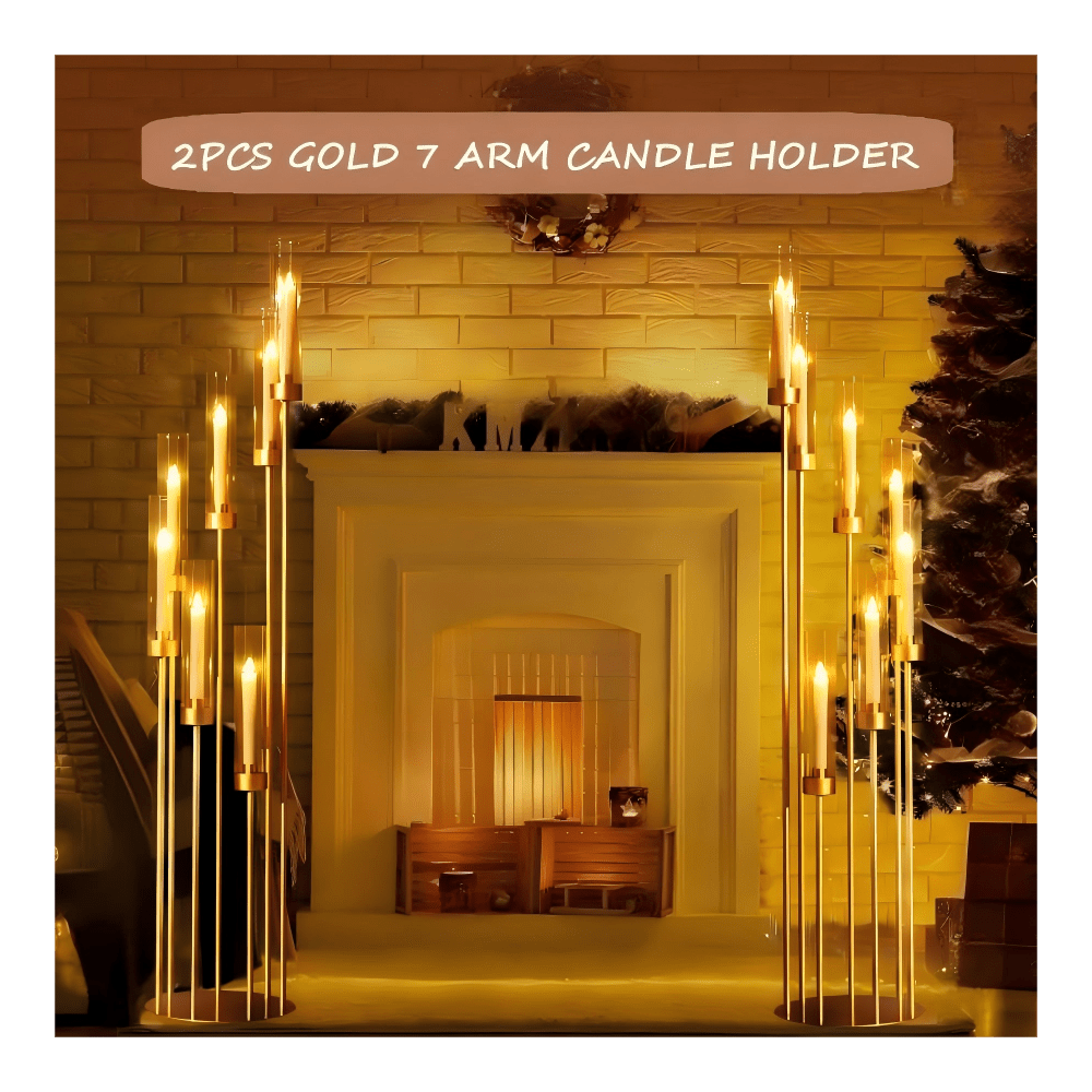 2 piezas de candelabros de pie - Home Decor Gold reseña y precio
