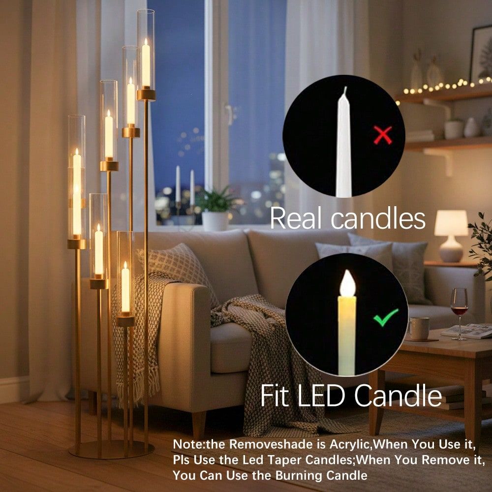 2 piezas de candelabros de pie - Home Decor Gold reseña y precio