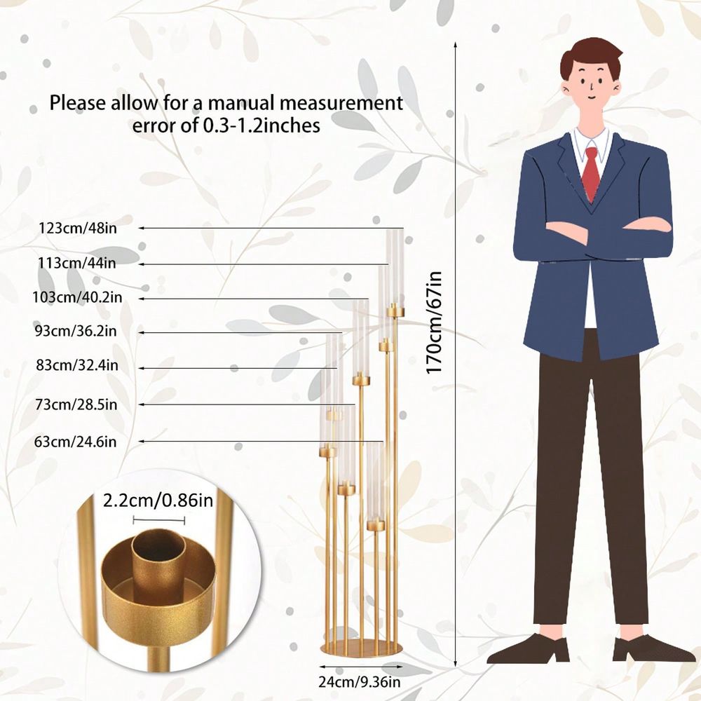 2 piezas de candelabros de pie - Home Decor Gold reseña y precio