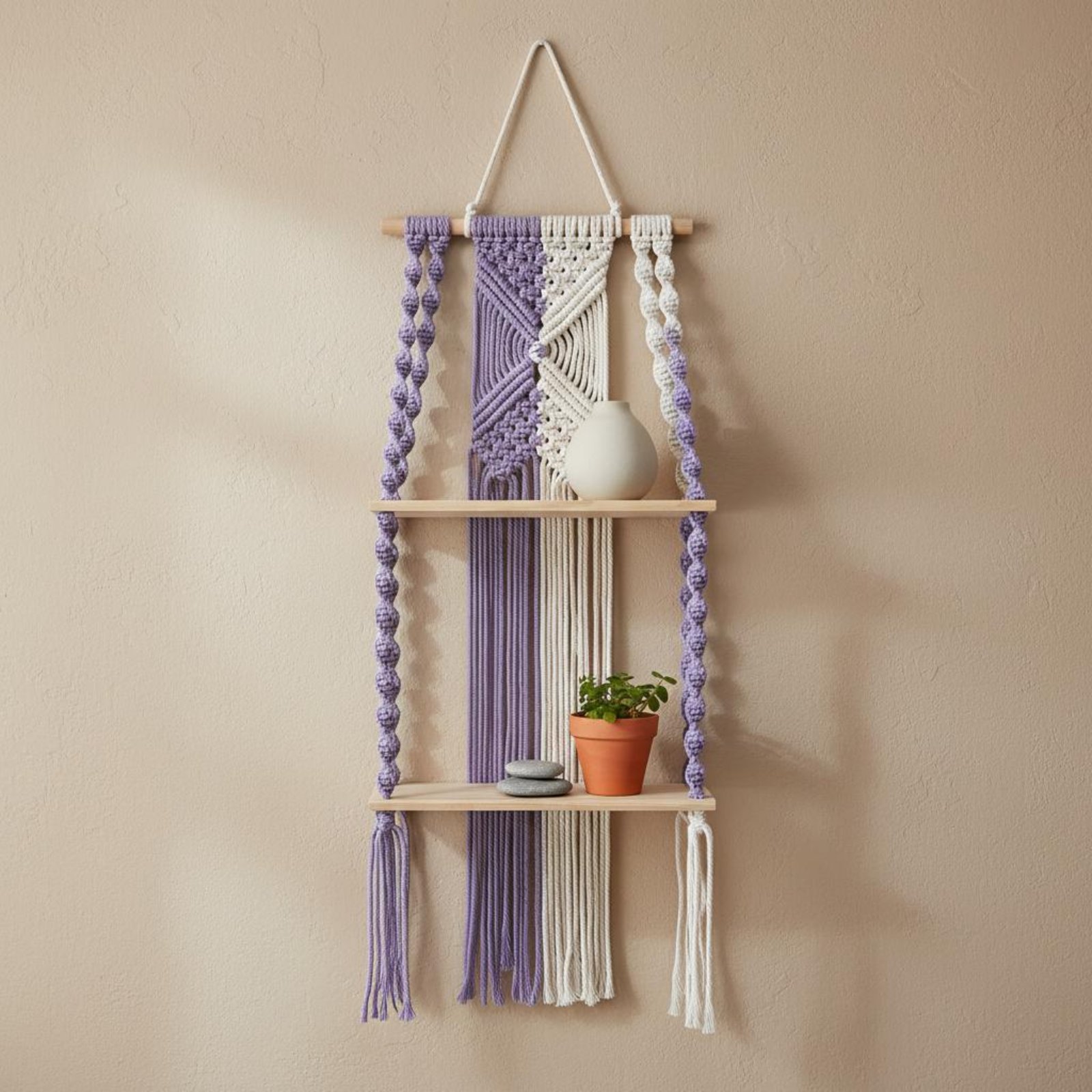 Estante colgante de pared esti - Macrame Wall Hanging reseña y precio
