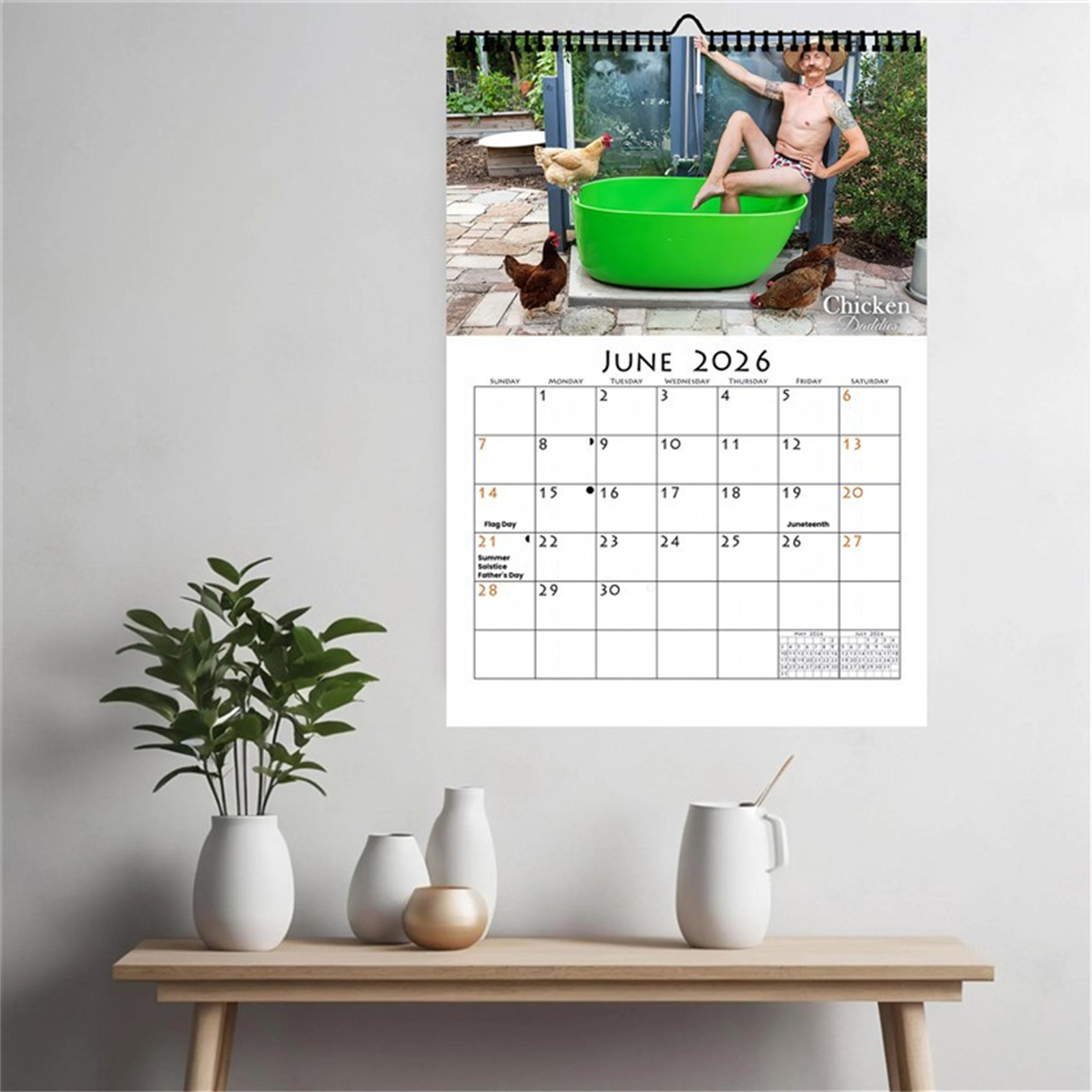 Calendario de pared divertido  - Home Decor Design reseña y precio
