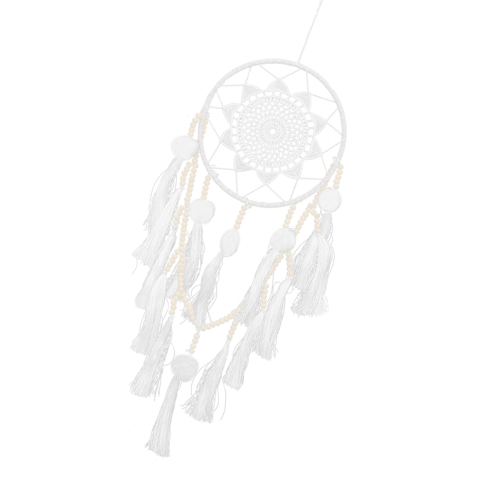Atrapasueños Grande Blanco Boh - Macrame Wall Hanging reseña y precio