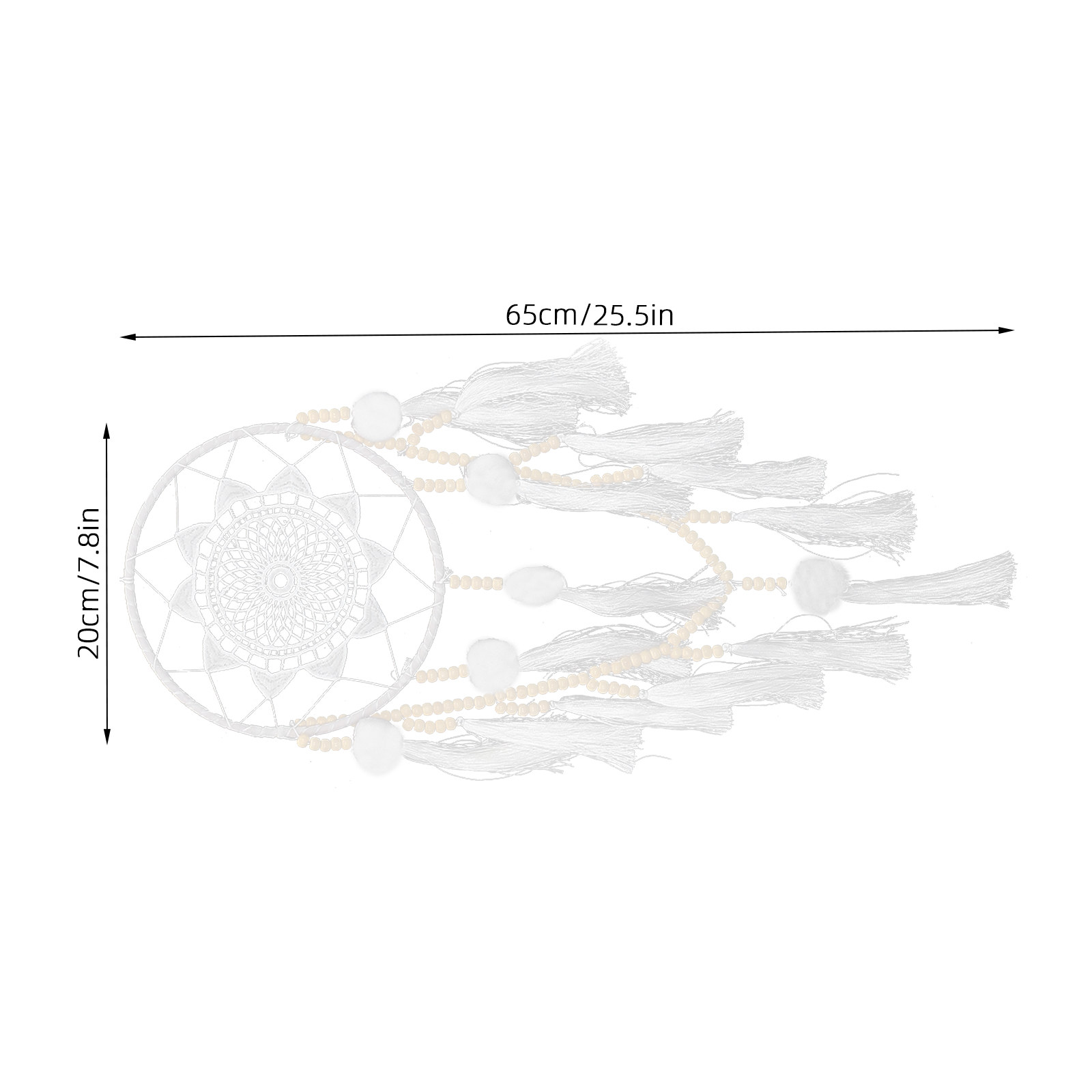 Atrapasueños Grande Blanco Boh - Macrame Wall Hanging reseña y precio