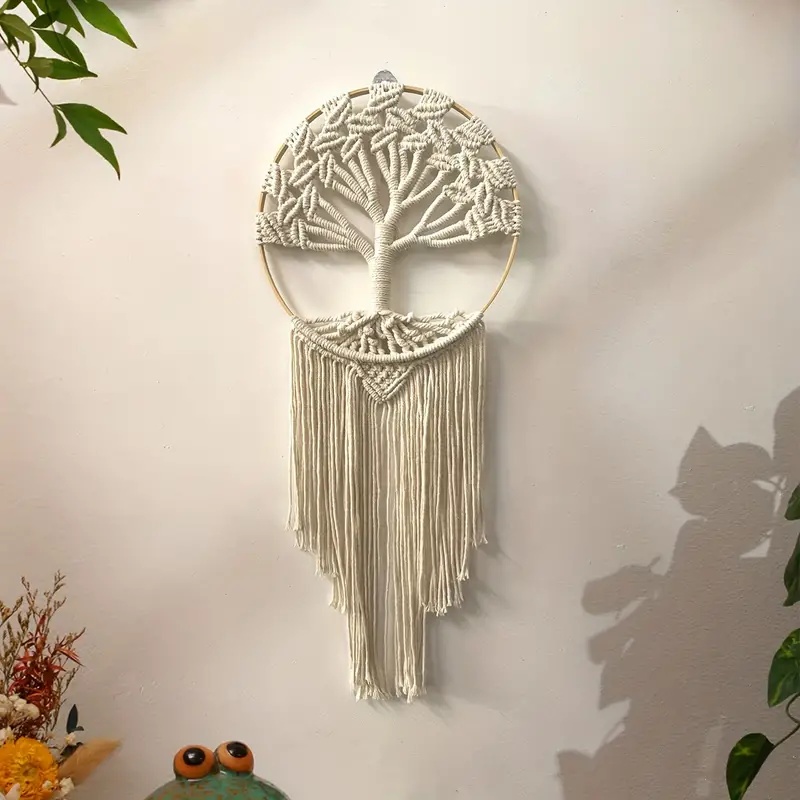 Árbol de la vida macramé colga - Macrame Wall Hanging reseña y precio