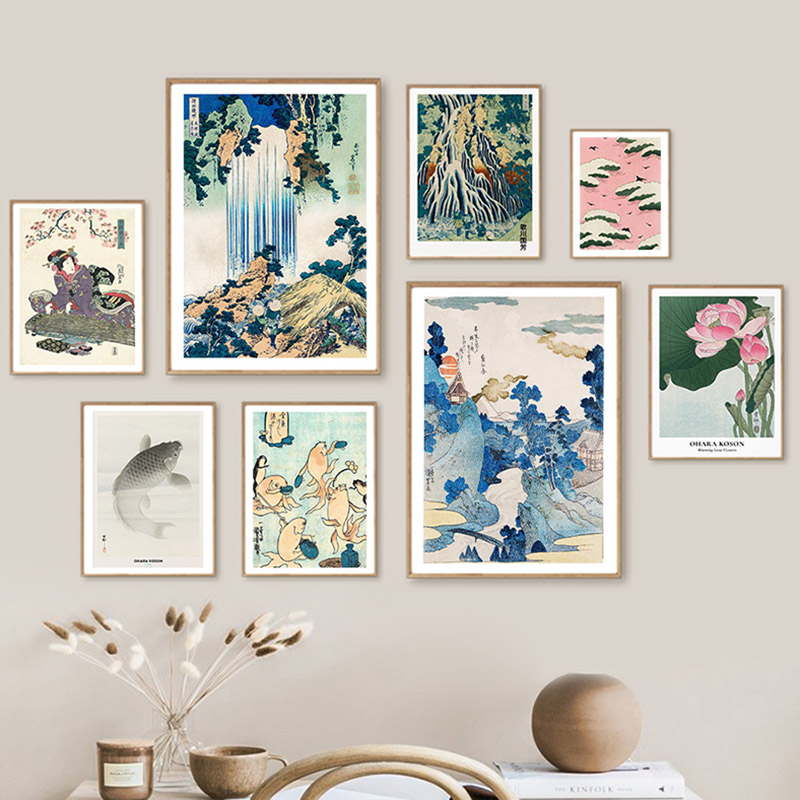 Póster de arte japonés Hokusai - Home Decor Nz reseña y precio