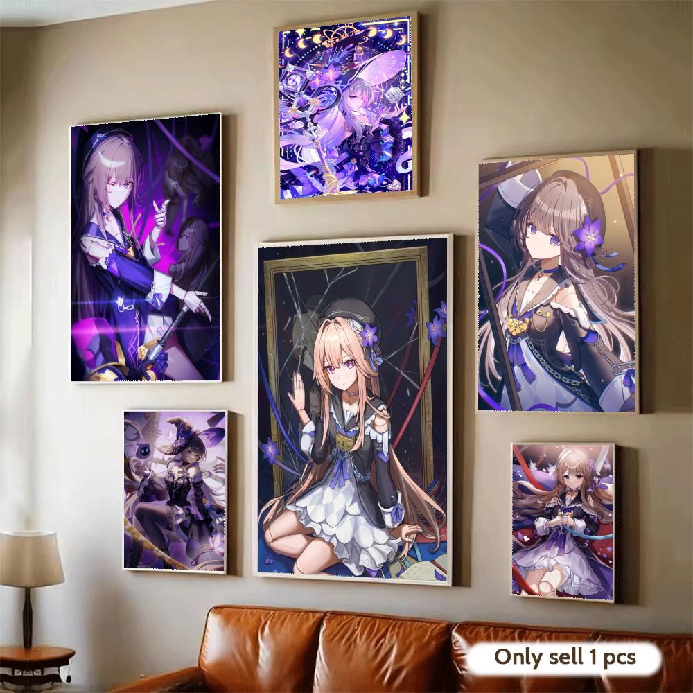 Póster del juego Honkai Star R - Home Decor Living Room Ideas reseña y precio