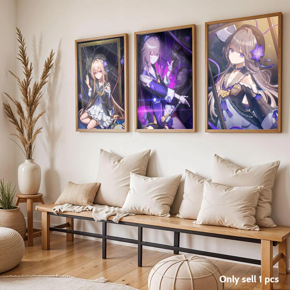 Póster del juego Honkai Star R - Home Decor Living Room Ideas reseña y precio