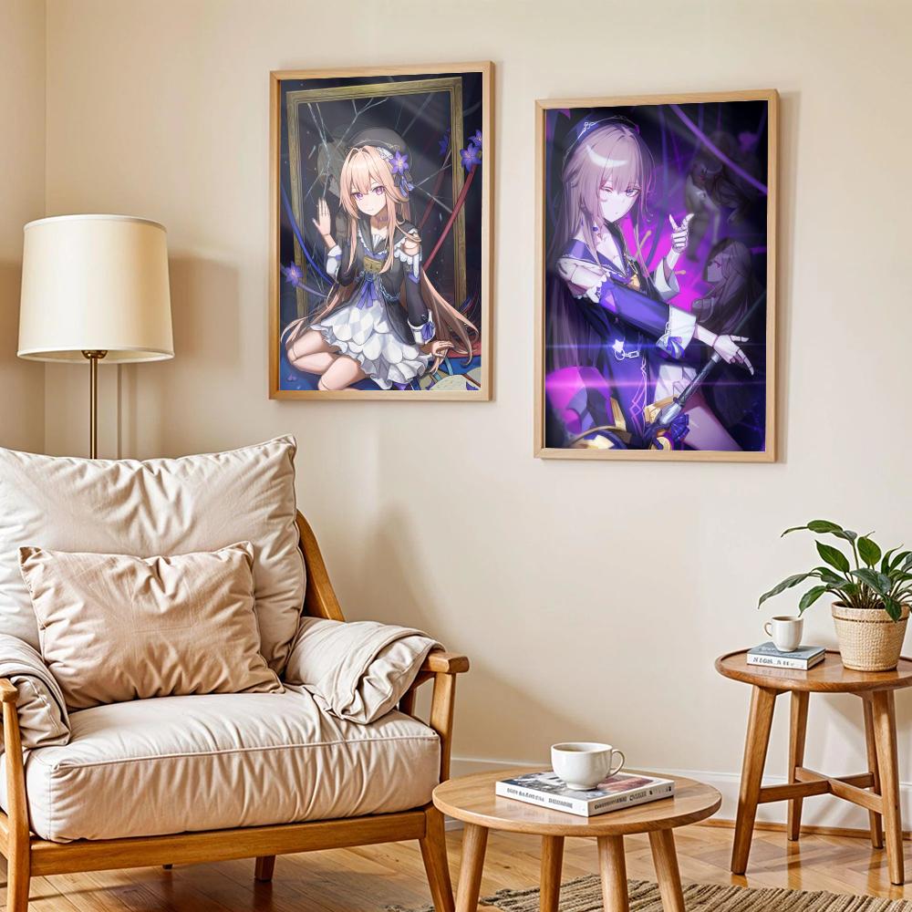 Póster del juego Honkai Star R - Home Decor Living Room Ideas reseña y precio