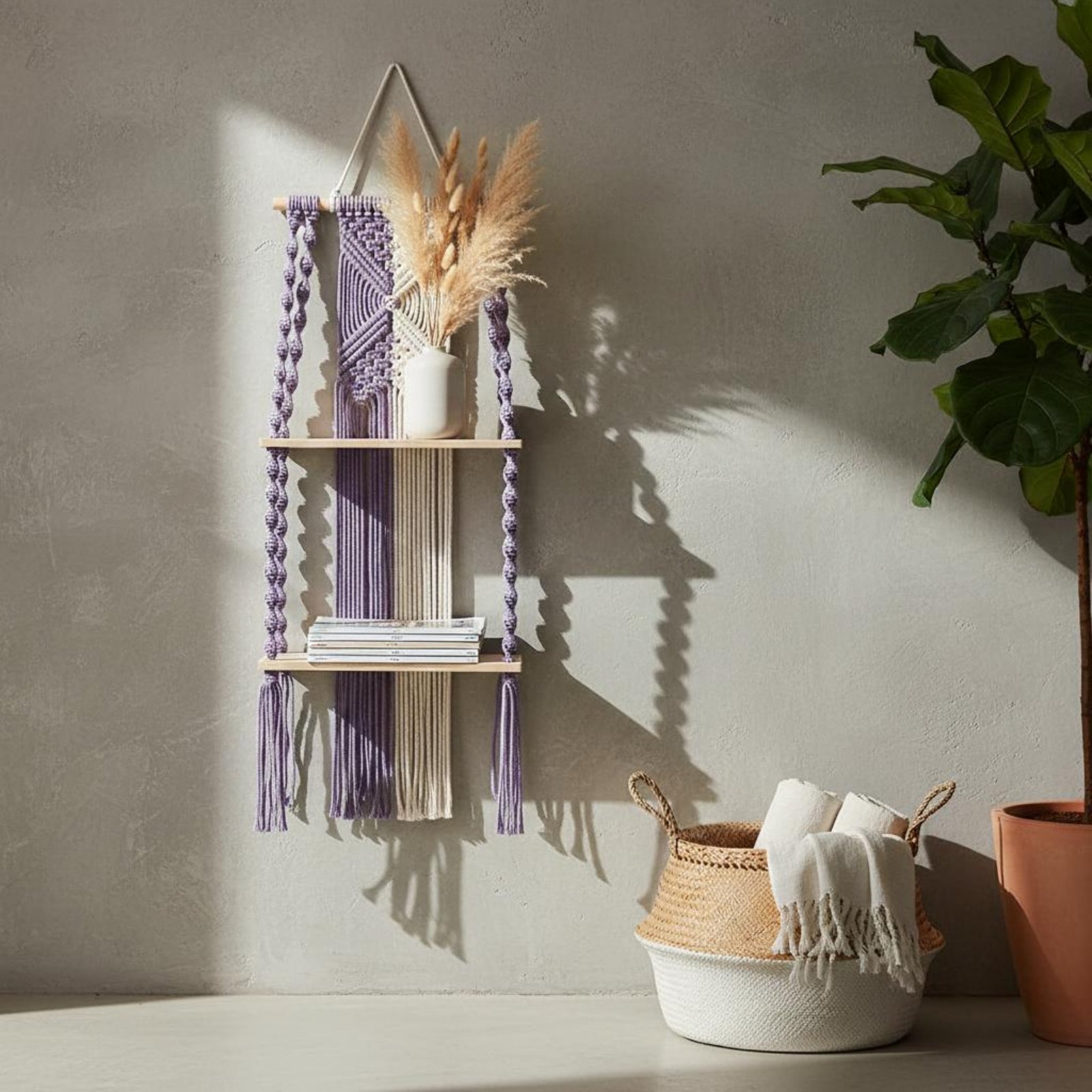 Estante Colgante Boho Hecho a  - Macrame Wall Hanging reseña y precio