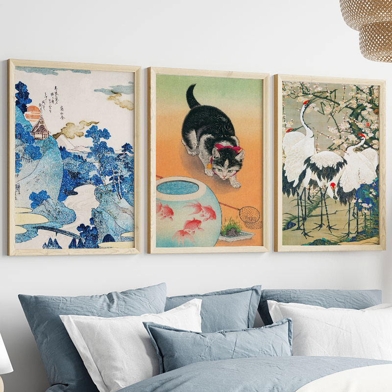 Pintura en lienzo japonesa Kat - Home Decor Nz reseña y precio