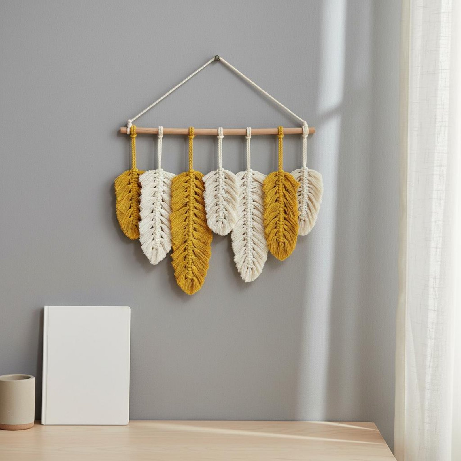 Tapiz de Pared de Macramé con  - Macrame Wall Hanging reseña y precio
