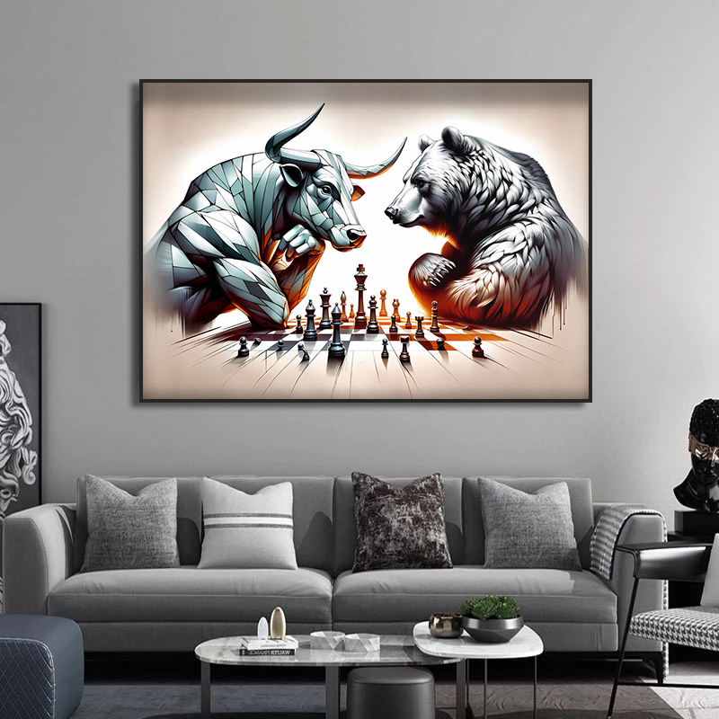 Arte de pared de ajedrez, pint - Home Decor Exchange reseña y precio