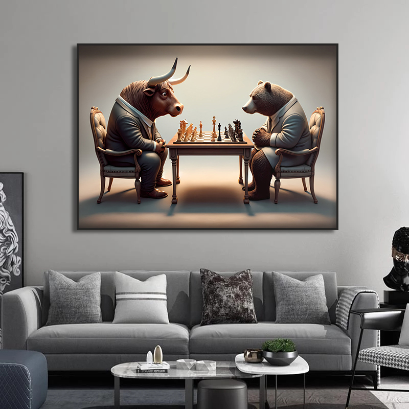 Arte de pared de ajedrez, pint - Home Decor Exchange reseña y precio