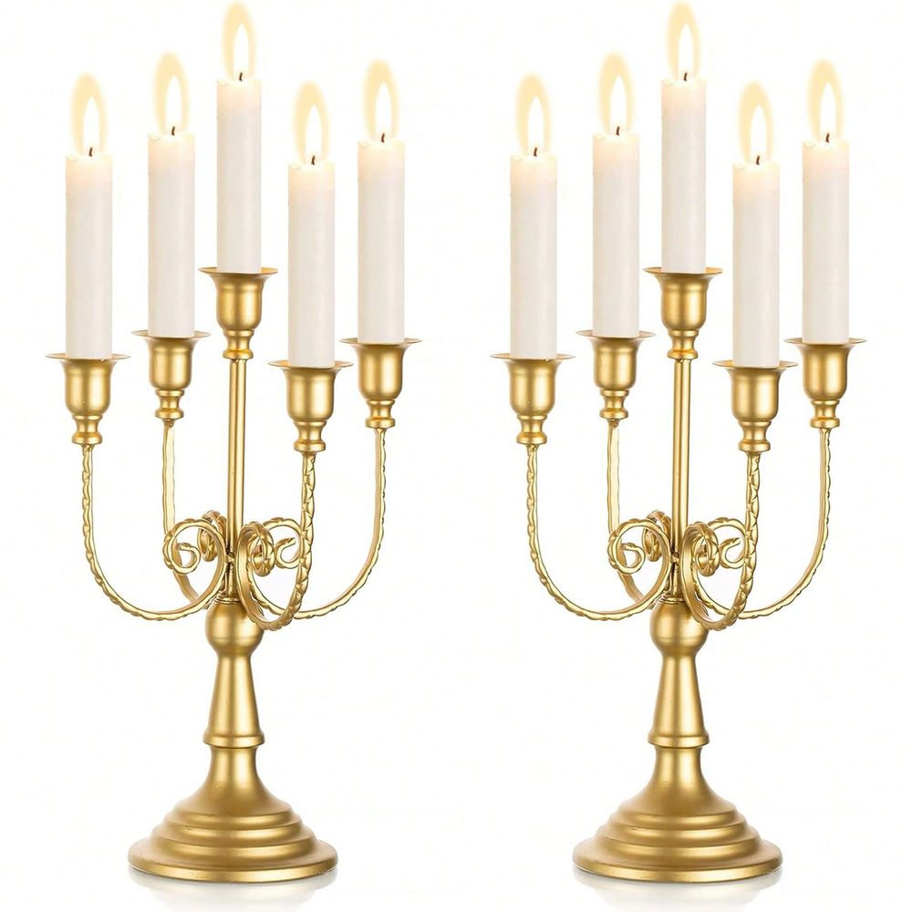 Paquete de Candelabros Dorados - Home Decor Gold reseña y precio