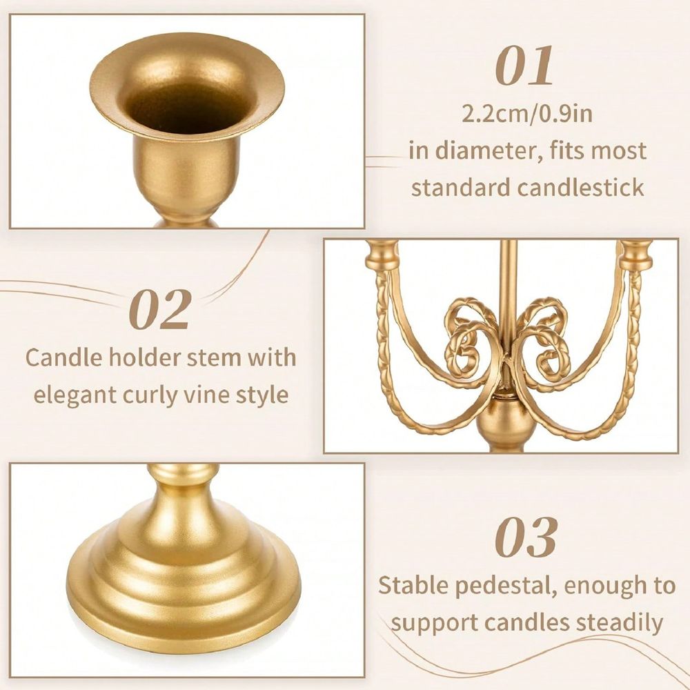 Paquete de Candelabros Dorados - Home Decor Gold reseña y precio