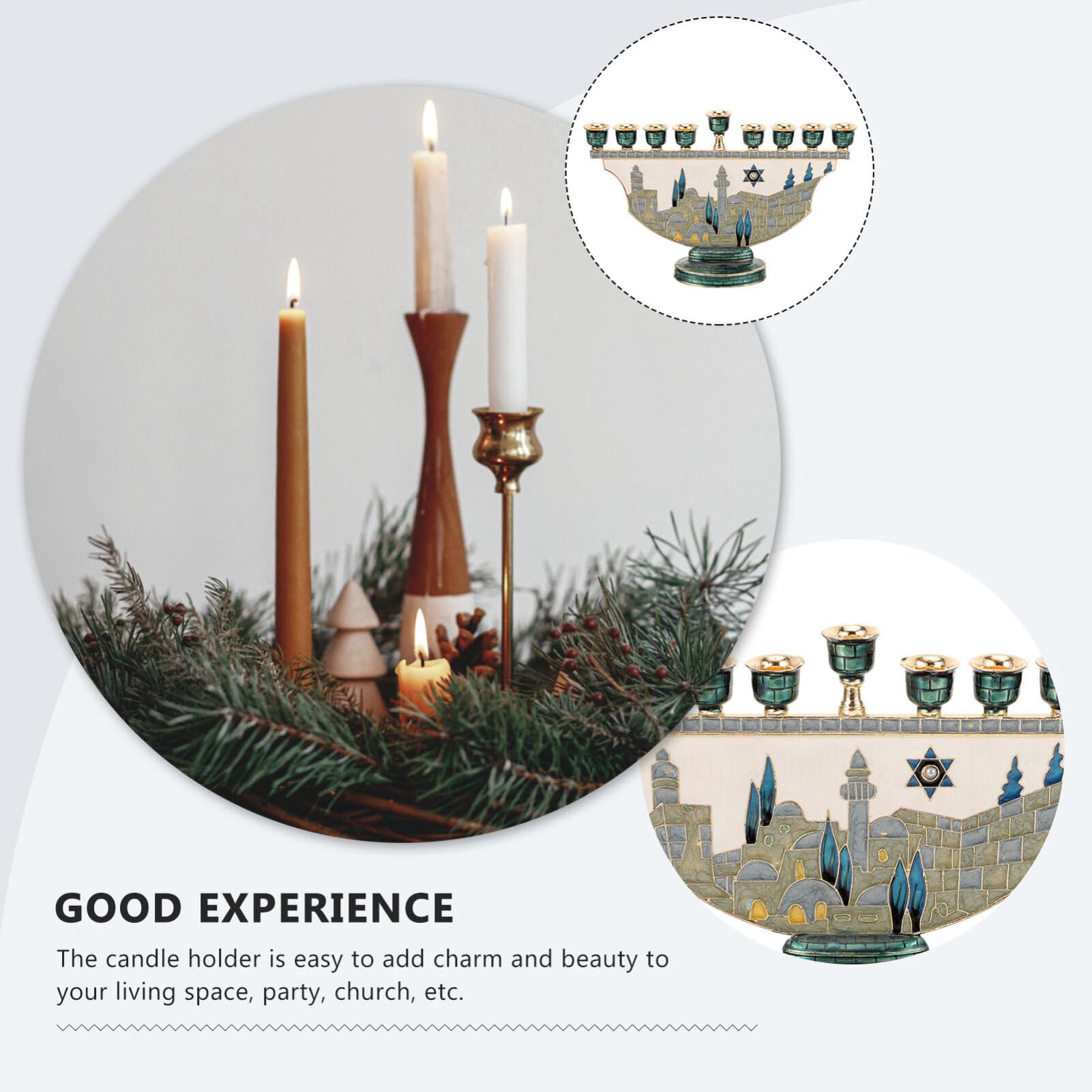 Candelabro Menorah de Jerusalé - Home Decor Gift reseña y precio
