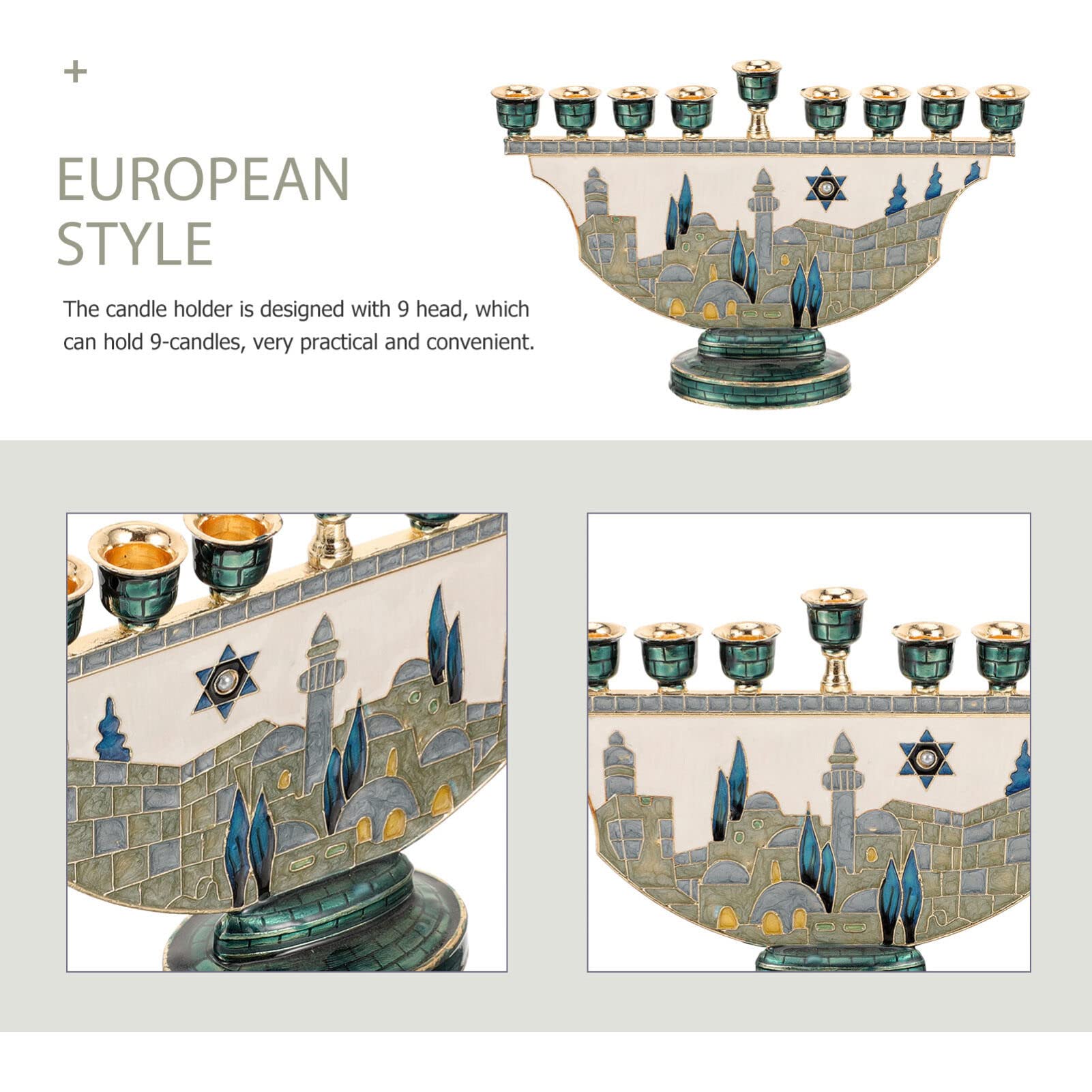 Candelabro Menorah de Jerusalé - Home Decor Gift reseña y precio